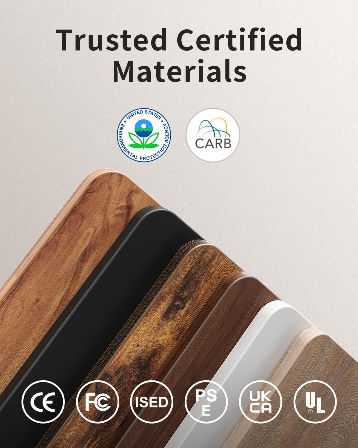 Height Adjustable Electric Standing Desk, 48 X 24 Inches Stand up Table, Sit Stand Home Office Desk with Splice Board, Black Frame/Rustic Brown Top