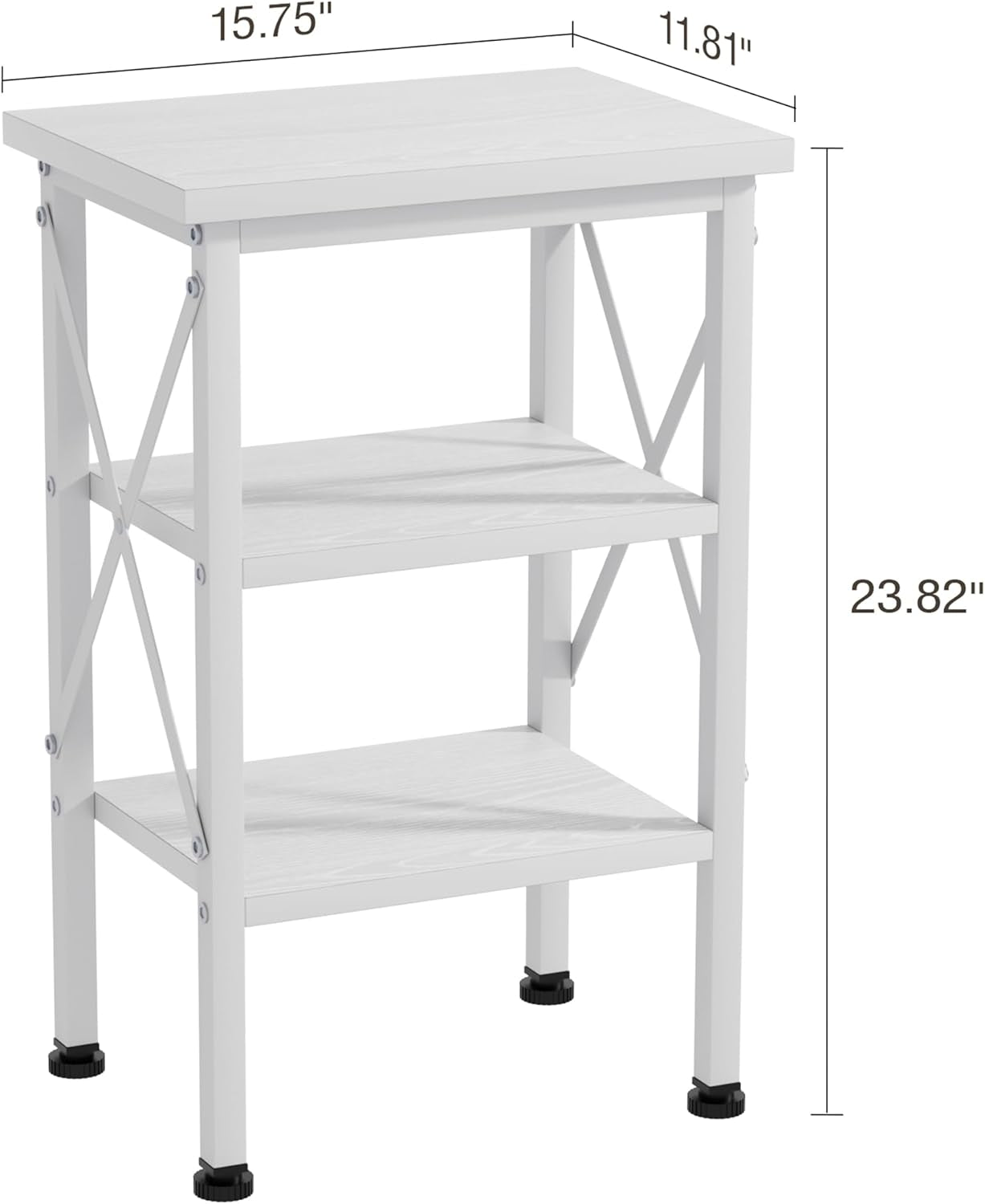 Modern Nightstands X-Design Side End Table Night Stand with Storage Shelf for Bedroom,Living Room,