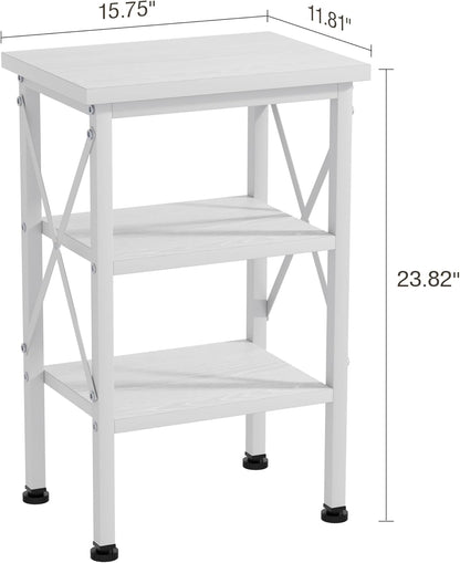 Modern Nightstands X-Design Side End Table Night Stand with Storage Shelf for Bedroom,Living Room,
